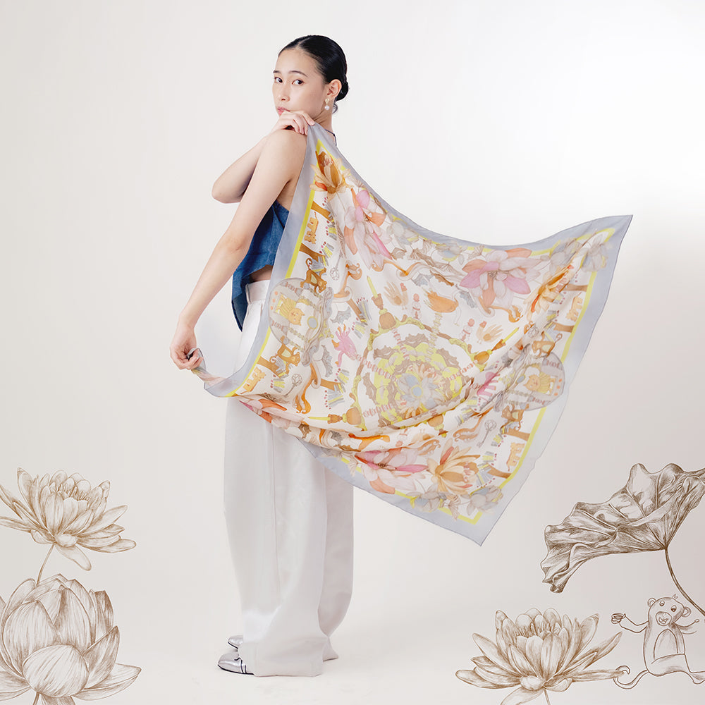 âmes for Yayasan Humanisti — Scarf 90 in TENCEL™ Lyocell, Limited Edition