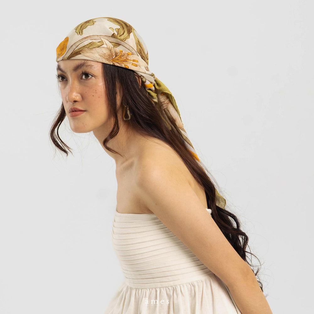 ames et sens Scarf 90 in Lyocell L'orangerie - Carré 90 en Lyocell âmes amesetsens