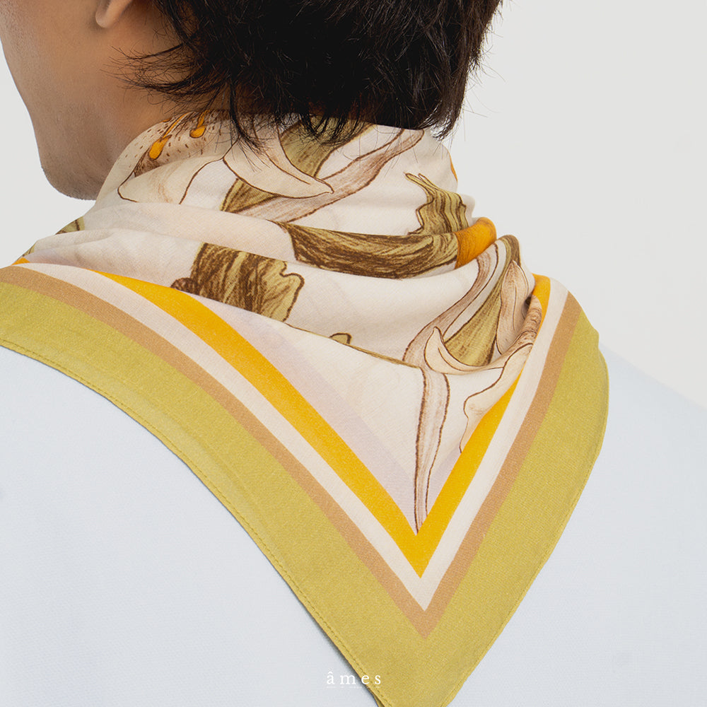 ames et sens Scarf 90 in Lyocell L'orangerie - Carré 90 en Lyocell âmes amesetsens