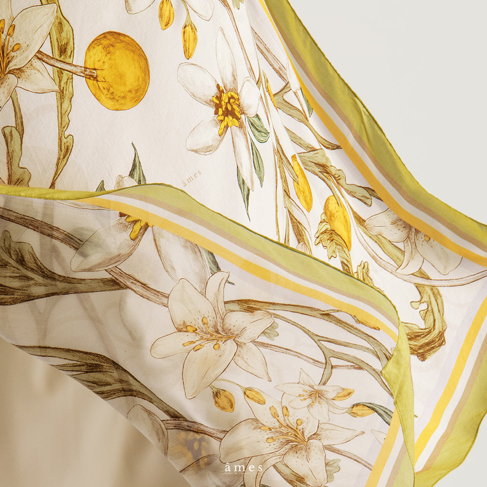 ames et sens Scarf 90 in Lyocell L'orangerie - Carré 90 en Lyocell âmes amesetsens