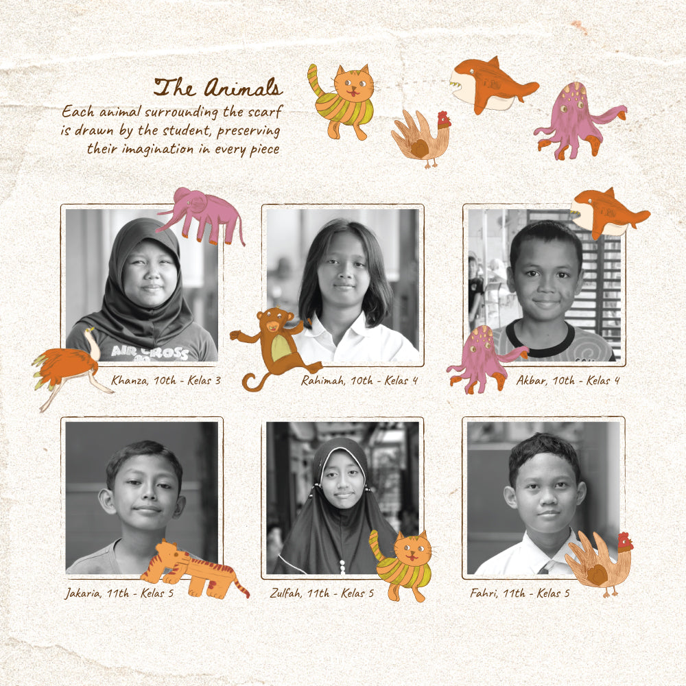 âmes for Yayasan Humanisti — Scarf 90 in TENCEL™ Lyocell, Limited Edition