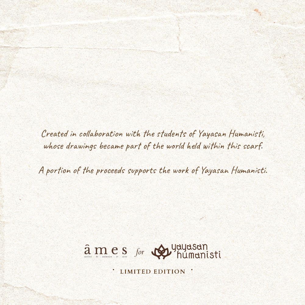 âmes for Yayasan Humanisti — Scarf 90 in TENCEL™ Lyocell, Limited Edition